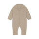 Huttelihut baby jumpsuit med hætte Camel Melange