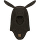 Mikk-Line Uld elefanthue med kaninører Wool Fullface Bunny Ears Dark Brown Melange