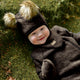 Mikk line merinould baby jumpsuit Mørkebrun Melange