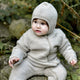 Mikk line babydragt i merinould Melange Offwhite