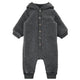 Mikk line baby jumpsuit med merinouldhætte Anthracite Melange
