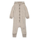 Mikk line baby jumpsuit med merinouldhætte Melange Offwhite