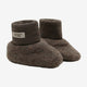 Huttelihut Babysko i merinould uldfleece Brown Melange