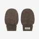 Huttelihut Baby luffer i merino uldfleece Wollfleece, Brown Melange