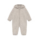 Huttelihut baby jumpsuit med hætte Camel Melange