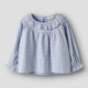 Lil' Atelier Børnebluse til piger med flæser Zen Blue NMFTESSIE