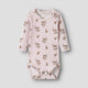 Lil Atelier Babybody Slim med print Apple Rose, Hushed Violet