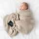 LullaLove Bambus tæppe stort 100x120 cm Mælkekaffe beige