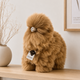 Inkari alpaca maskot Monsterfluff Stor 50 cm Sandsten