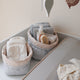 Cam Cam Copenhagen Bleorganizer Opbevaringskurve Classic Stripes Blue, Praline Sæt med 2