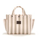 La Millou barnevognsarrangør quiltet striber beige