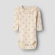 Lil' Atelier Baby Body Slim Langærmet Novelle Ferskenblomst NBFRACHELLO