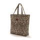 La Millou Shopper Bag Ortalion Quiltet Mummy Bag med lomme Leopard Cream