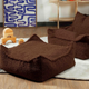 Wigiwama firkantet børneskammel Warm Hazel Square Ottoman