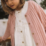 Lil' Atelier strikket trøje til piger Misty Rose NMFFABIOLA