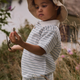 Lil' Atelier poloshirt til børn Loose Coconut Milk Dusty Blue NMMHALDUR