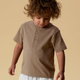 Lil' Atelier kortærmet t-shirt Len Loose Top Coca Mocha NMMDOLAN