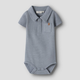 Lil' Atelier slim baby body med krave til drenge Tradewinds NBMFALK